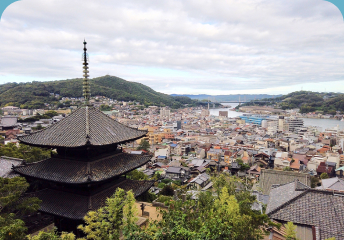 お寺を見下ろせる展望台